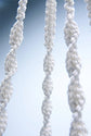 Plant Hanger Macrame White 48 Inches Long With Silver Ring, Beautifully Handmade.