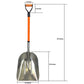 Ashman Aluminum Snow Shovel 48 Inches with Large Head and Durable Handle (1 Pack)