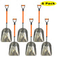 Ashman Aluminum Snow Shovel 48 Inches with Large Head and Durable Handle (6 Pack)