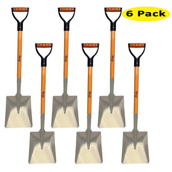 Ashman Snow Shovel with Large Scoop and Heavy Duty Handle (6 Pack)