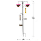 Premium Bird Feeding Station with 2 Bird Feeders Included for Outside - Multi Feeder Pole Stand Kit with 4 Hangers, Bird Bath and 5 Prong Base for Attracting Wild Birds - 22 Inch Wide x 92 Inch Tall.