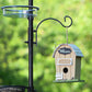 Ashman Deluxe Premium Bird Feeding Station, 22" Wide x 91" Tall with 5 Prong Base, Top Hook, Two Small Arms and Water Dish, Suet Cage Feeder.