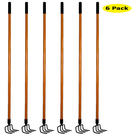 Ashman Garden Cultivator (6 Pack) – Sturdy Hand Tiller / Cultivator – Heavy Duty blade for Digging, Loosening Soil and Weeding – Rust Resistant Build.