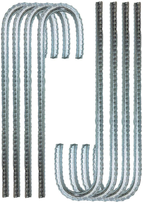 Ashman Rebar Stake Anchor 12 Inches in Length, Ideal for Securing Animals, Tents, Canopies, Sheds, Car Ports, Swing Sets (Reber Stake 8 Pack)