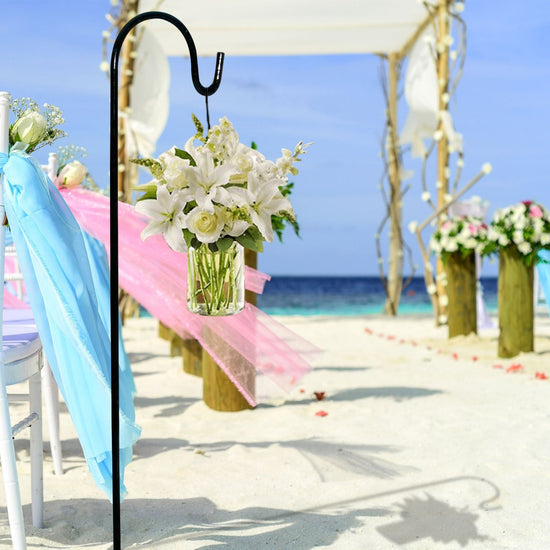 Ashman Black Shepherd Hook 48 Inch (1000 Count), 10MM Thick, Super Strong, Rust Resistant Steel Hook