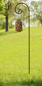Ashman Black Shepherd Curled Hook 92 Inch High, 1/2 Inch Diameter Thick, Super Strong (Pack of 2)