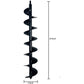 Ashman 24 inch Auger  Made of heavy duty steel and has a 24 inch long helical screw blade.
