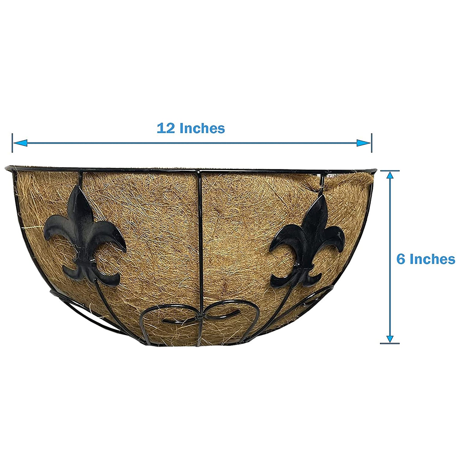 Cast Iron Copper Wall Hanging Flower Pot Holder Mounted Planter