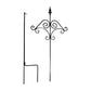 Ashman 91 Inch Adjustable Shepherds Hook with Floral Design 5/8 Inches Thick, Super Strong, Rust Resistant Steel Hook for Hanging Plant Baskets, Bird Feeders, Lanterns, Wind Chimes (2Pack)