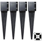 Ashman Fence Post Anchor 30 Inches Tall, 3.5 x 3.5 Inches Wide, Ideal for securing Mailbox Posts, Deck Posts, Gazebo Posts, Street Lamps, 4 Pack.