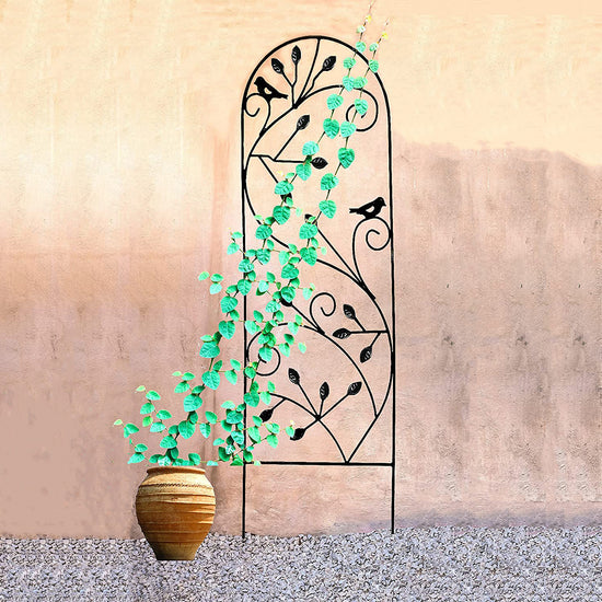 Ashman Bird Design Trellis (4 Pack) for Garden and Climbing Plants and Vines, Great for Ivy, Roses, Cucumbers, Clematis - 46 inches Tall.