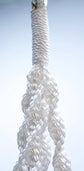 Plant Hanger Macrame White 48 Inches Long With Silver Ring, Beautifully Handmade.