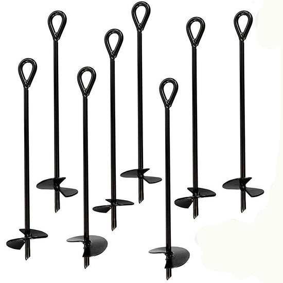 Ashman Black Ground Anchor 200 pieces 15 Inches in Length and 10MM in Diameter