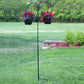 Ashman 91 Inch Adjustable Shepherds Hook with Twin Hooks 5/8 Inches Thick, Super Strong, Rust Resistant Steel Hook for Hanging Plant Baskets, Bird Feeders, Lanterns, Wind Chimes (2 Pack)