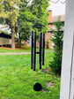 Ashman 42 inch Black Wind Sympathy Chimes with 5 Copper Vein Tubes - Tuned Relaxing Melody Gift Décor for Patio, Garden, Home, Balcony.