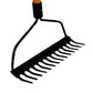 Ashman Bow Rake (1 Pack) – Heavy Duty 56 Inch Fiberglass Handle, Equipped with Rubber Grip Handle for a Strong Hold When Working – Rust Resistant