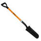 Ashman Drain Spade Shovel (2 Pack) - 48 Inches Long Handle Spade with D Handle Grip - Durable Handle with a Thick Metal Blade - Multipurpose Premium Quality Orange Shovel.