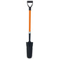 Ashman Drain Spade with Sharp Teeth - 48 Inches Long Handle Spade with D Handle Grip - Fiber Glass Handle with 16 Inch Metal Blade, Multipurpose Spade