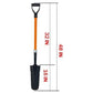Ashman Drain Spade with Sharp Teeth - 48 Inches Long Handle Spade with D Handle Grip - Fiber Glass Handle with 16 Inch Metal Blade, Multipurpose Spade
