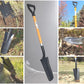 Ashman Drain Spade with Sharp Teeth - 48 Inches Long Handle Spade with D Handle Grip - Fiber Glass Handle with 16 Inch Metal Blade, Multipurpose Spade