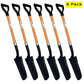 Ashman Drain Spade with Sharp Teeth (6 Pack) - 48 Inches Long Handle Spade with D Handle Grip - Durable Handle with 16 Inch Metal Blade - Multipurpose Premium Quality Orange Shovel.
