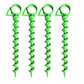 Ashman 9.5 Inch  Spiral Ground Anchor Green- Ideal for Tents, Canopies, Sheds, Securing Animal - Set of 4