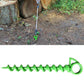 Ashman 9.5 Inch  Spiral Ground Anchor Green- Ideal for Tents, Canopies, Sheds, Securing Animal - Set of 4