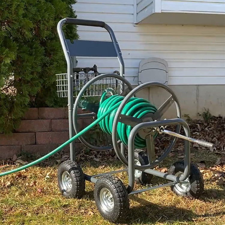 4 Wheels Portable Garden Hose Reel Cart – Ashman Online