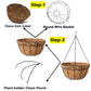 Ashman Metal Hanging Planter Basket with Coco Coir Liner Round Wire Plant Holder Chain Porch Décor Flower Pots Hanger (200 Count)