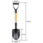 Ashman Round Shovel (Medium) – (1 Pack) – 27 Inches Short Handle Round Shovel with D Handle Grip | Fiber Glass Handle with a Sturdy Blade.