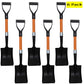 Ashman Square Shovel (Medium) - (6 Pack), 27 Inches in Length with D-Cup Handle Square Shovel, Sturdy Build and Easy to use, Material with Firm and Comfortable Durable Handle, Built to Last.