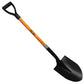 Ashman Round Shovel (Large) – (6 Pack) – The Round Shovel has a D Handle Grip with 41 Inches Long shaft – Heavy duty Blade with a shaft made of Fiber Glass.
