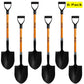 Ashman Round Shovel (Large) – (6 Pack) – The Round Shovel has a D Handle Grip with 41 Inches Long shaft – Heavy duty Blade with a shaft made of Fiber Glass.