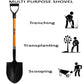 Ashman Round Shovel (Large) – (1 Pack) – The Round Shovel has a D Handle Grip with 41 Inches Long shaft – Heavy duty Blade with a shaft made of Fiber Glass.
