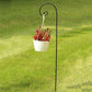 Ashman Shepherd Hook 65 Inch Curled (2 Pack), 1/2 Black Inch Diameter, Solid Metal for Hanging Plant Bird Feeders, Mason Jars, Flower Basket, Christmas Lights, Lanterns, Garden Stakes, and Weddings