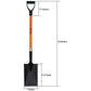 Ashman Spade Shovel (1 Pack) - 41 Inches Long with D Handle Grip - Fiber Glass Handle with a Thick Metal Blade, Multipurpose Premium Quality Shovel.
