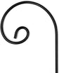 Ashman Curled Shepherds Hook 48 Inch 1 Pack, 2/5 Inch Thick, Super Strong, Rust Resistant Steel Hook Ideal For Use at Weddings, Hanging Plant Baskets